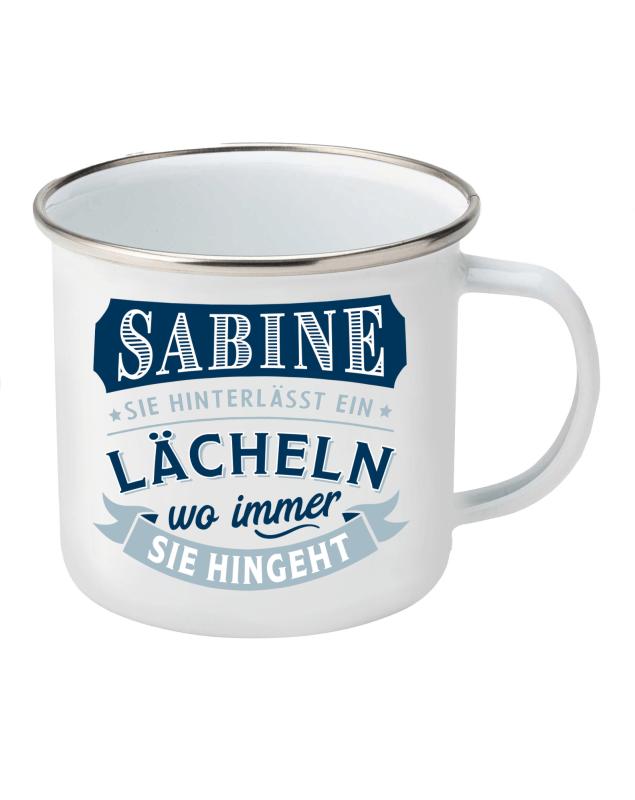 Geschenk für Sabine, H&H Top Lady Namensbecher